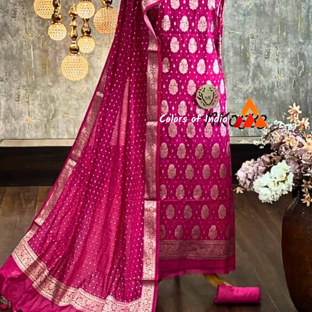 Banarasi Silk Georgette Suit Set