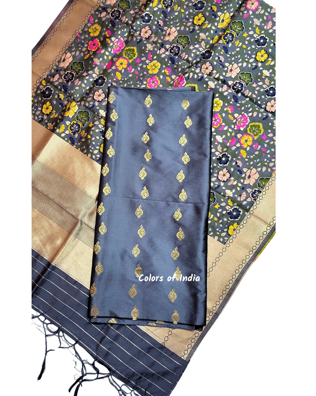Banarasi Silk Salwar Suit for Women – Party Wear Unstitched Indian Ethnic Clothing – Wedding & Festive Outfit