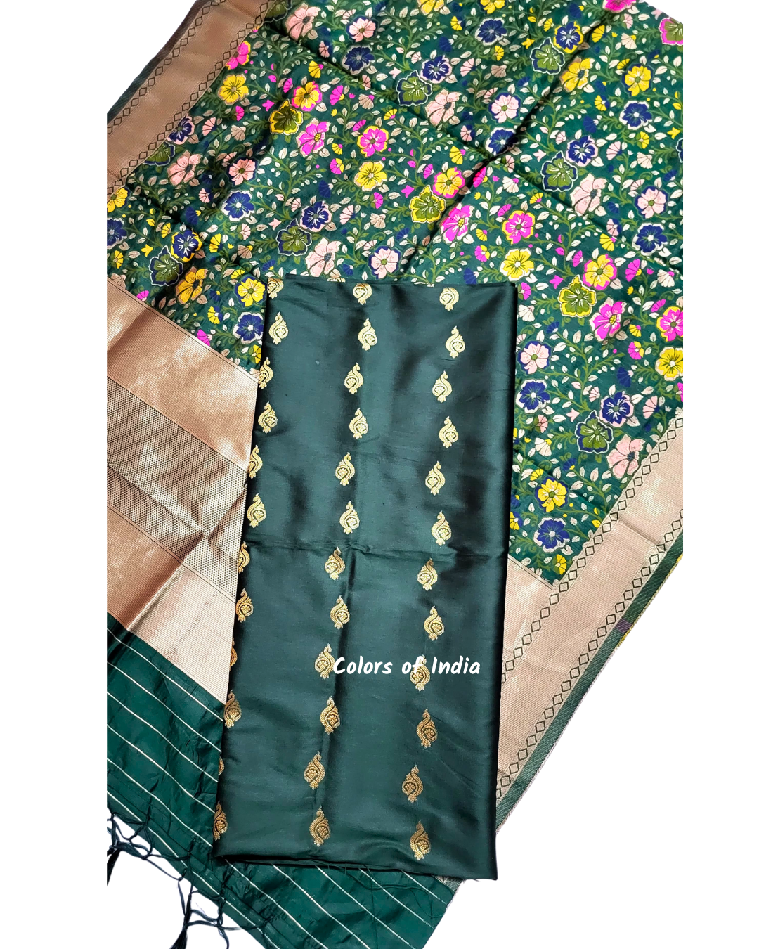 Banarasi Silk Salwar Suit for Women – Party Wear Unstitched Indian Ethnic Clothing – Wedding & Festive Outfit
