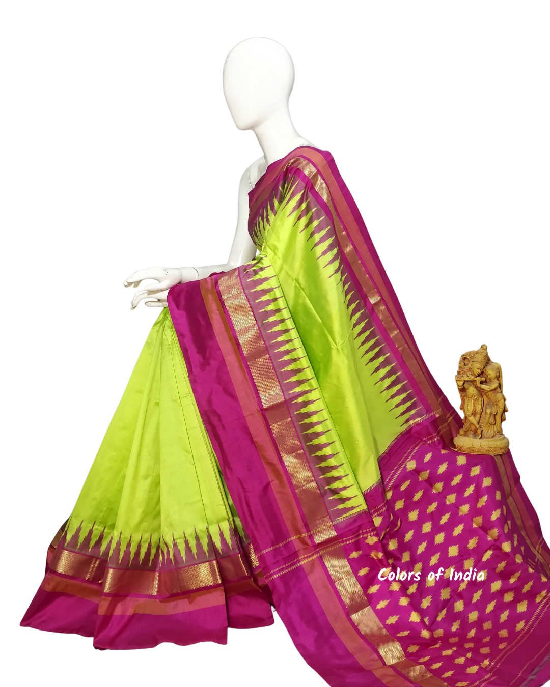 100% Pure Ikat Silk Saree | Traditional Handloom Saree for Weddings & Celebrations