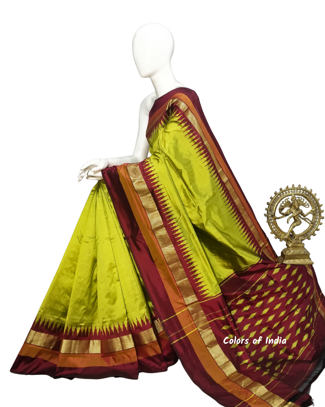 100% Pure Ikat Silk Saree | Traditional Handloom Saree for Weddings & Celebrations