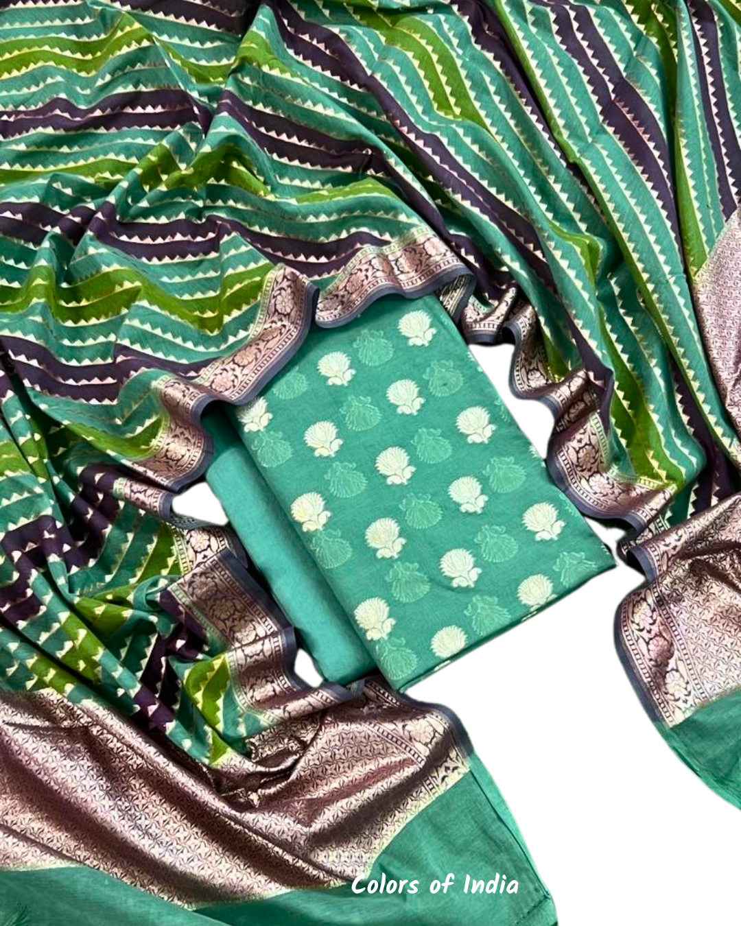 Banarasi Chanderi Cotton Dress Material | Soft, Breezy & Stylish for Summer