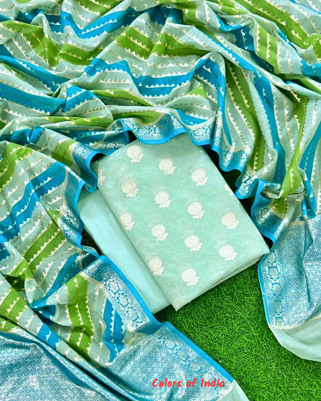 Banarasi Chanderi Cotton Dress Material | Soft, Breezy & Stylish for Summer