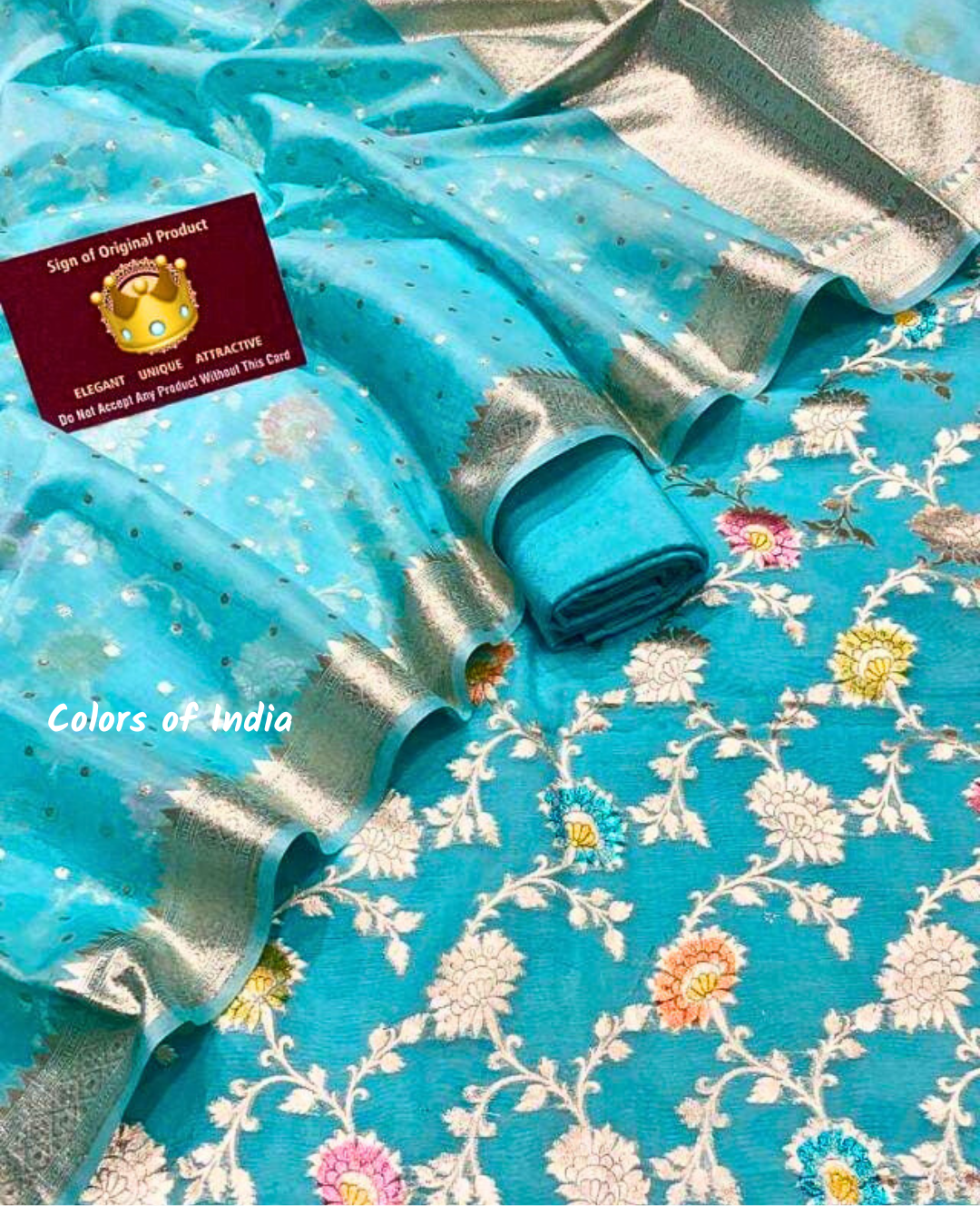 Summer party wear chanderi cotton dress material