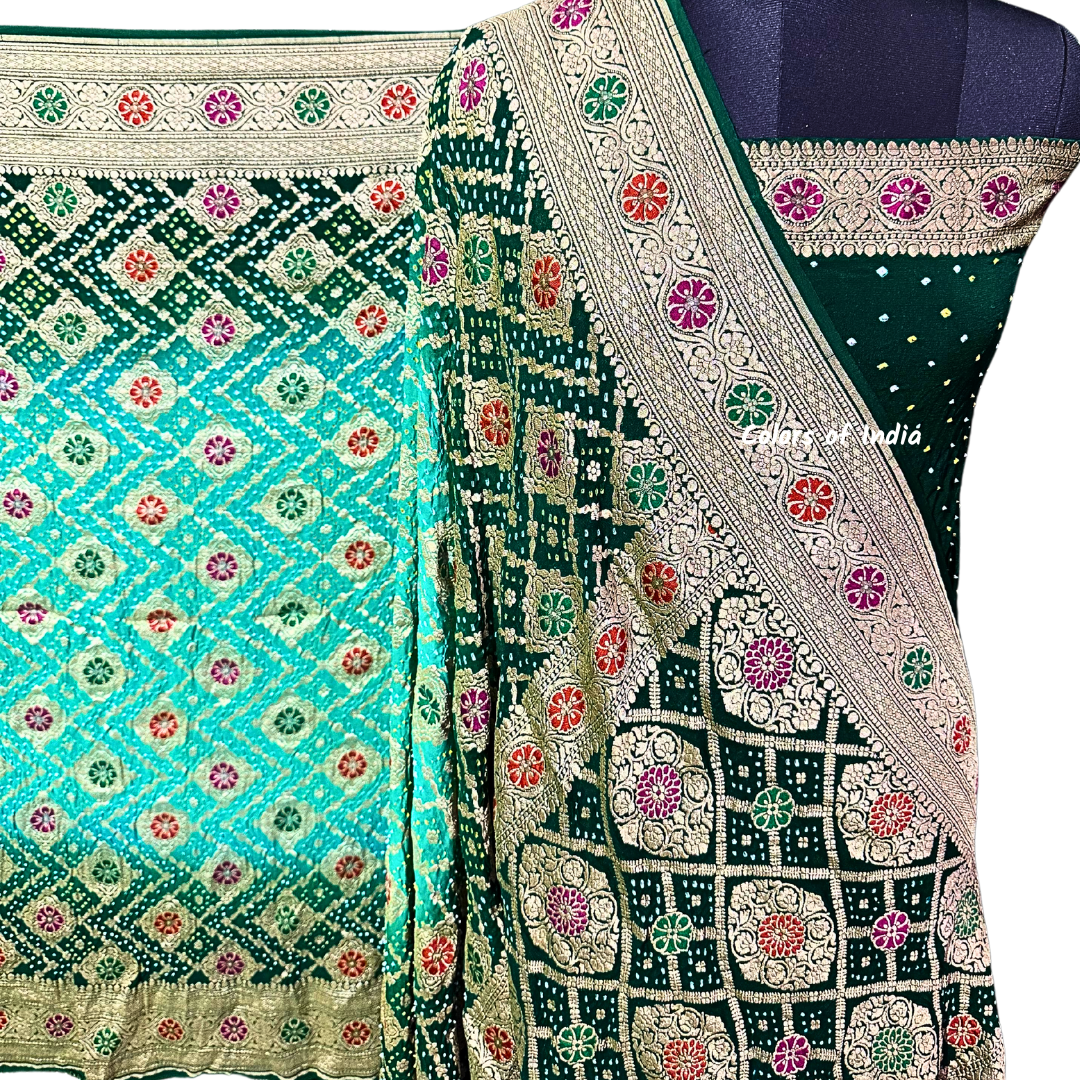 Gorgeous Handwoven Banarasi Saree in Khaddi Georgette