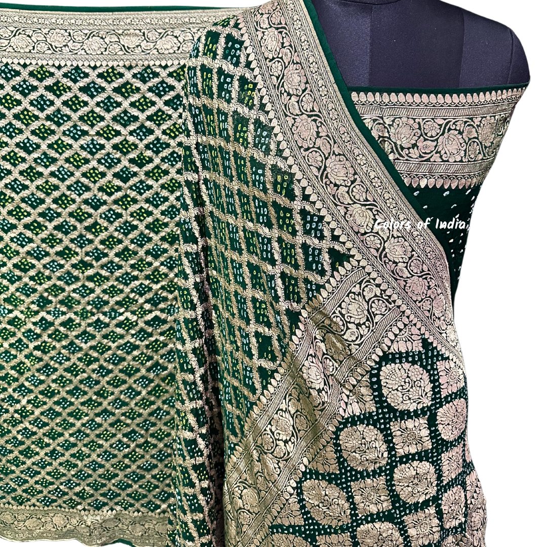 Gorgeous Handwoven Banarasi Saree in Khaddi Georgette