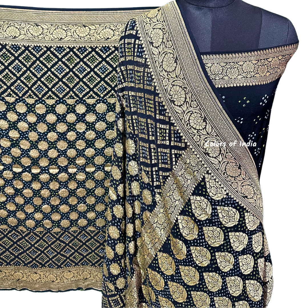 Gorgeous Handwoven Banarasi Saree in Khaddi Georgette
