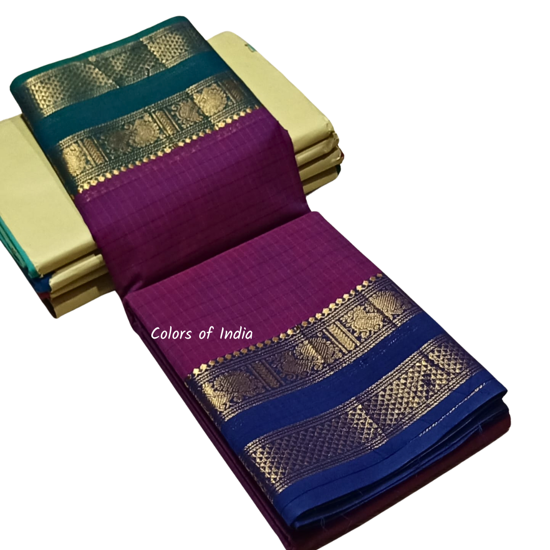 Elegant Kanchi Cotton Sarees for Women | Ganga Jamuna Borders | Summer-Ready Saree with Blouse
