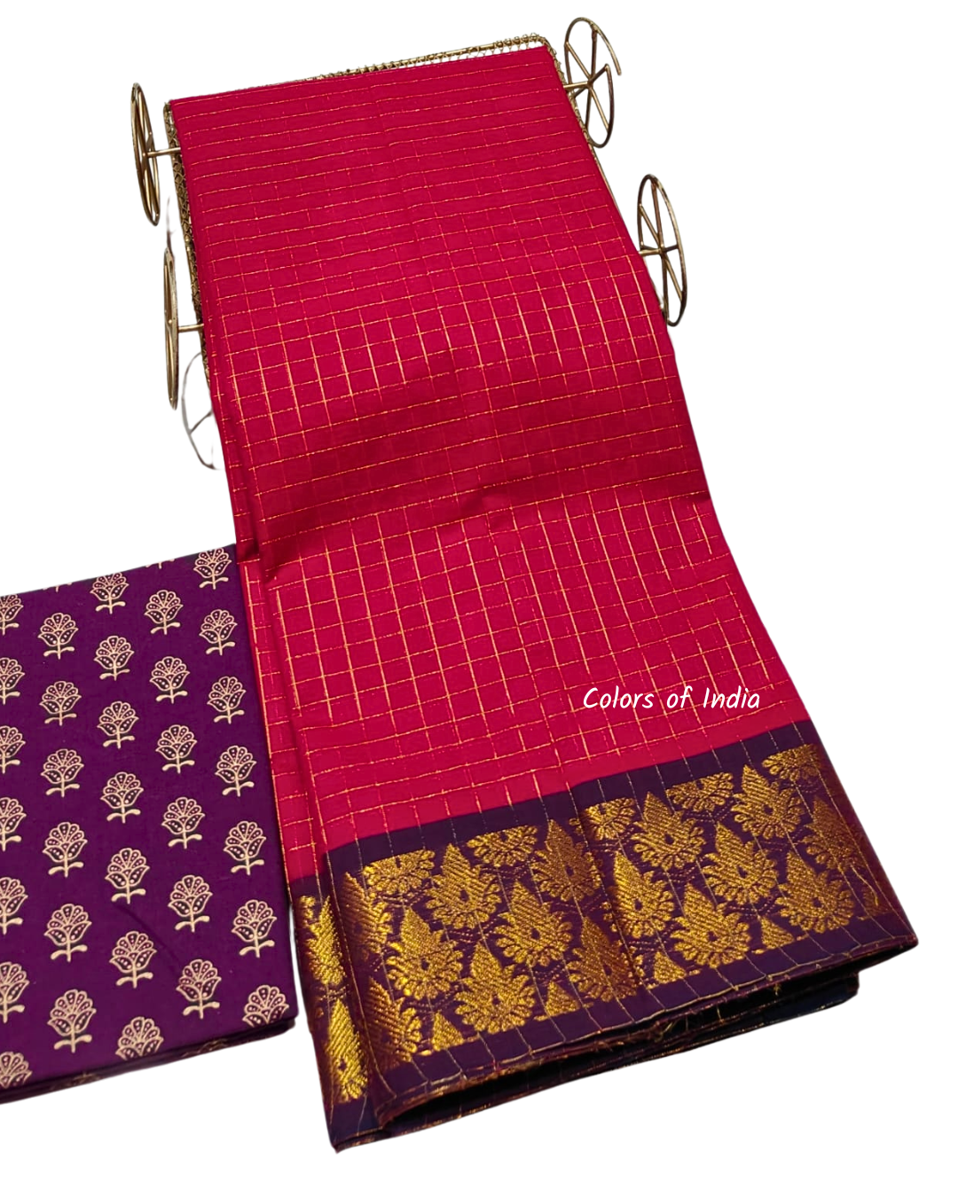 Sungudi cotton saree with blouse , Sarees with border , Sarees Cotton