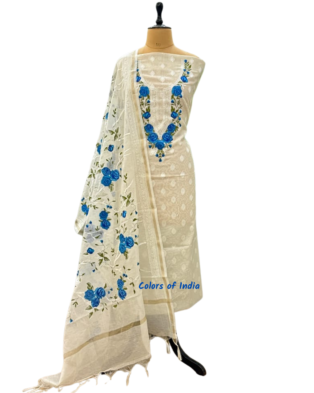 Banarasi Chanderi Cotton Unstitched Suits