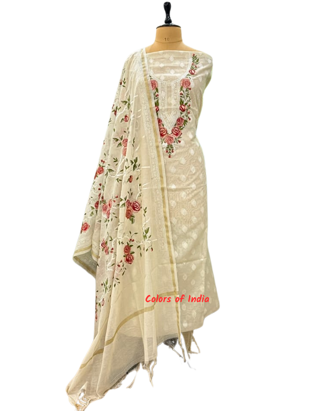 Banarasi Chanderi Cotton Unstitched Suits