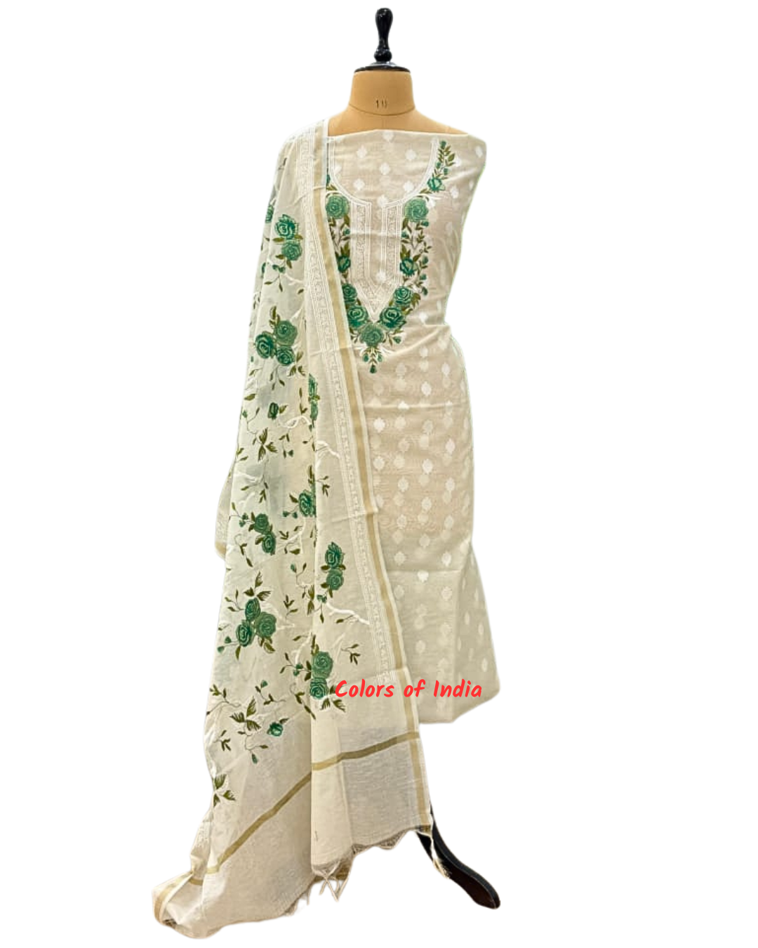 Banarasi Chanderi Cotton Unstitched Suits