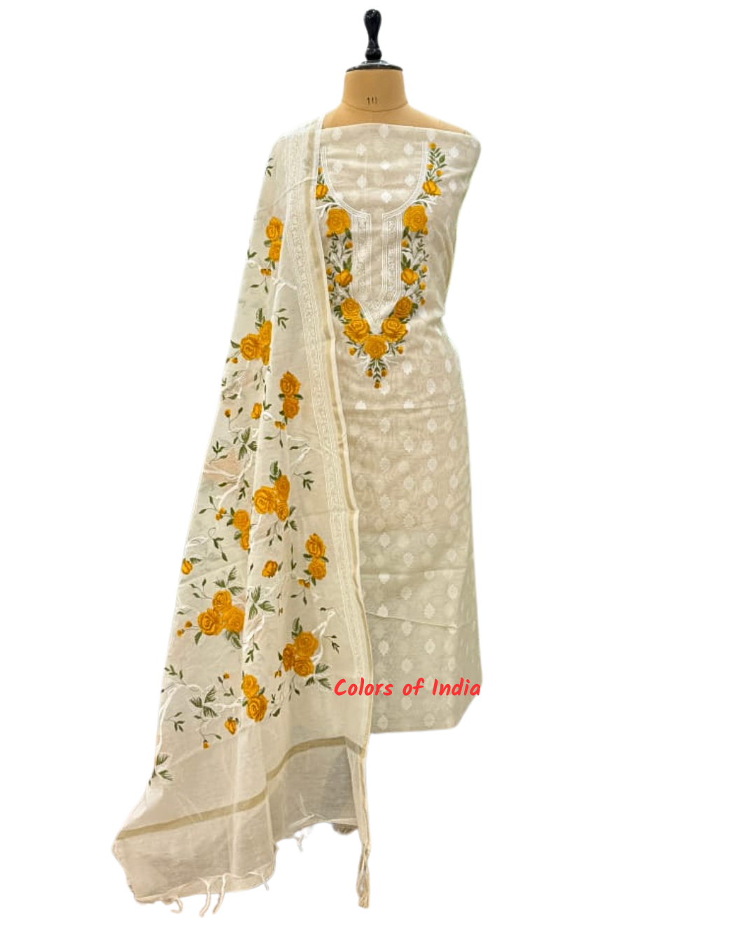 Banarasi Chanderi Cotton Unstitched Suits