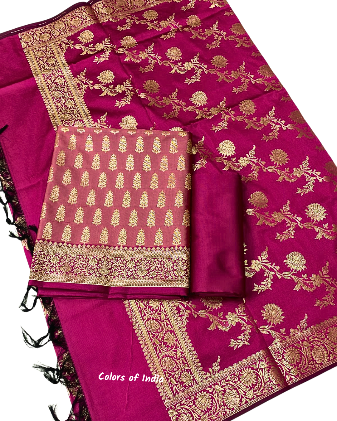 Elegant Wedding Salwar Suit with Bridal Dupatta | Unstitched Suit for Brides & Festive Celebrations