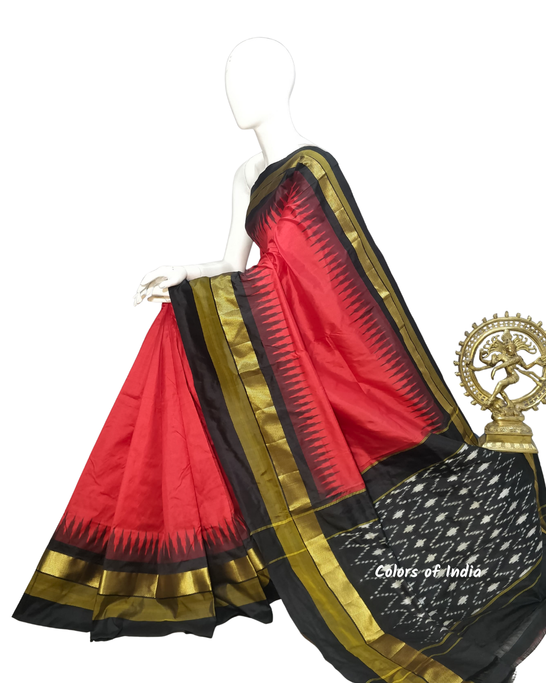 100% Pure Ikat Silk Saree | Traditional Handloom Saree for Weddings & Celebrations