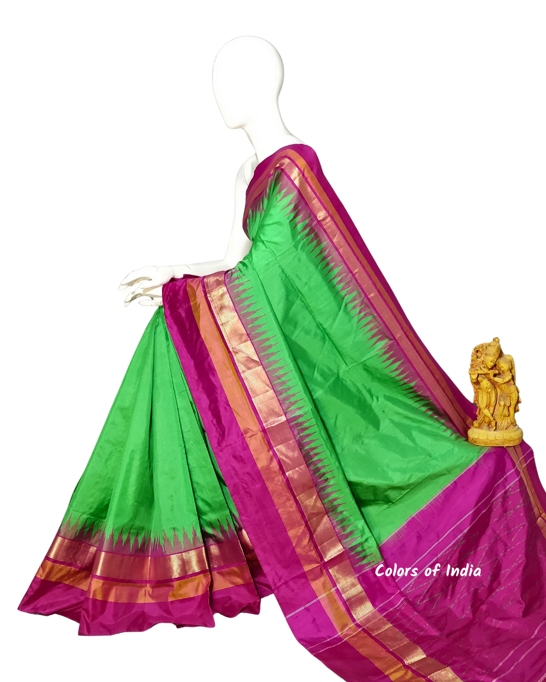 100% Pure Ikat Silk Saree | Traditional Handloom Saree for Weddings & Celebrations