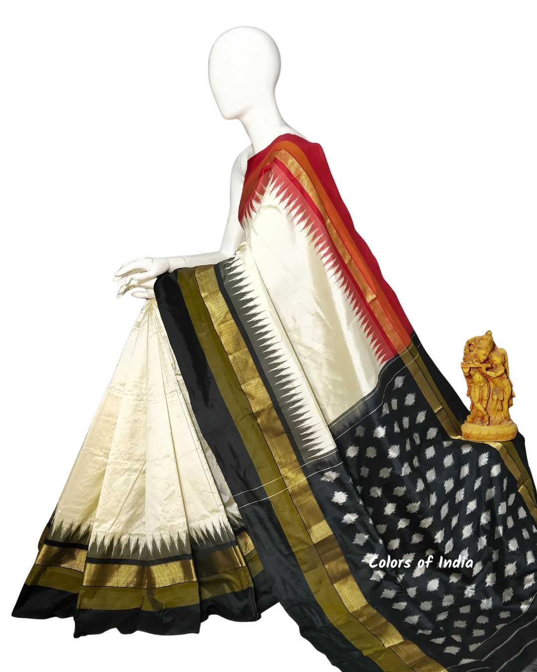 100% Pure Ikat Silk Saree | Traditional Handloom Saree for Weddings & Celebrations