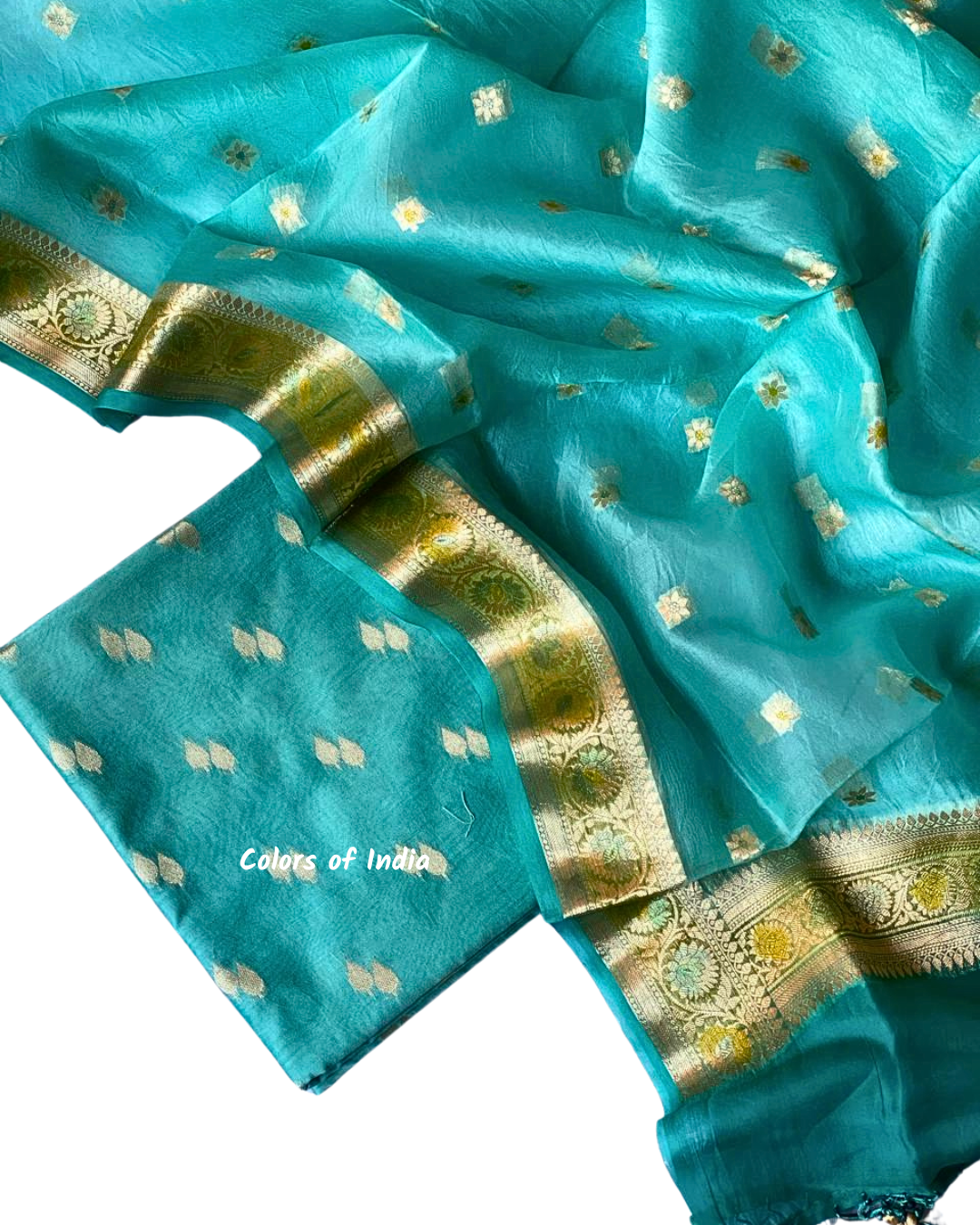 Pure Chanderi Silk Party Wear Salwar Suit | Unstitched Suit for Weddings