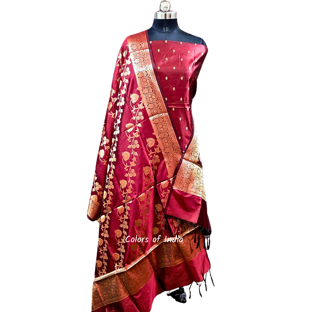 Salwar Kameez Wedding , Silk Salwar Kameez , Silk Suit , Unstitched suits