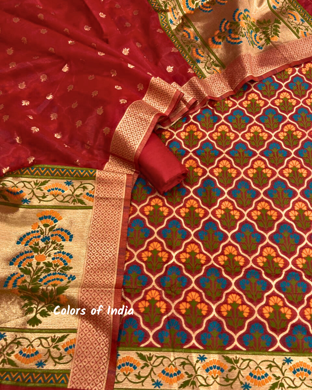 Pure Cotton Banarasi Jamdani Salwar Suit – Multicolor Options