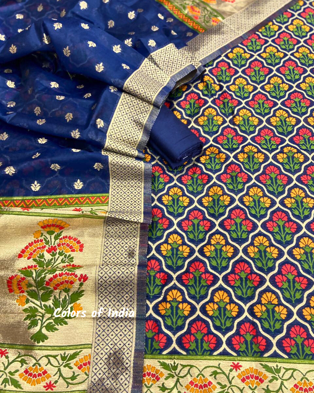 Pure Cotton Banarasi Jamdani Salwar Suit – Multicolor Options