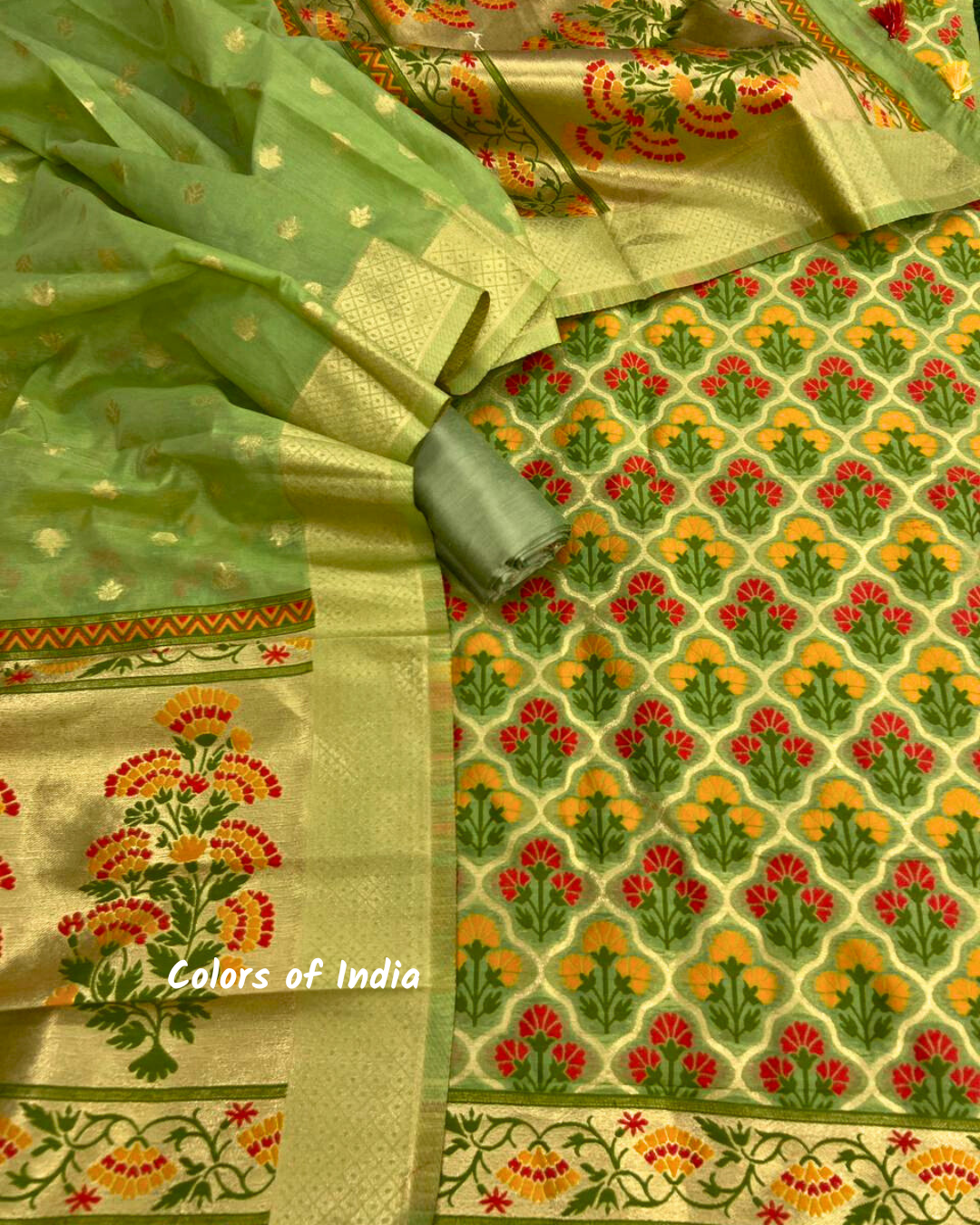 Pure Cotton Banarasi Jamdani Salwar Suit – Multicolor Options
