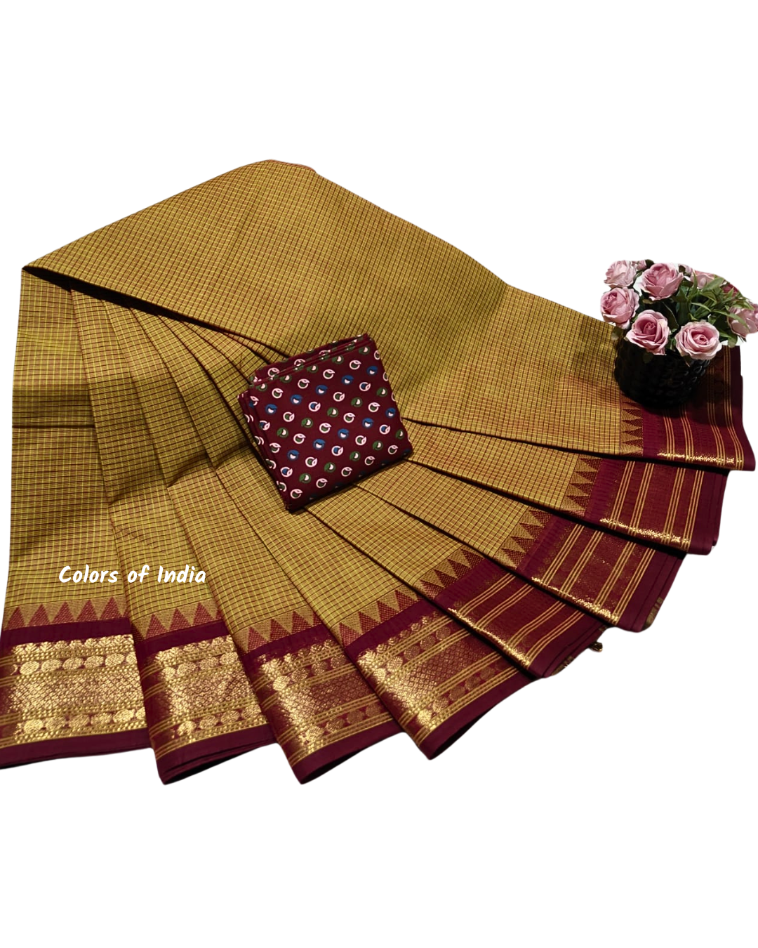 Authentic Kanchi Cotton Saree , Perfect for Every Occasion