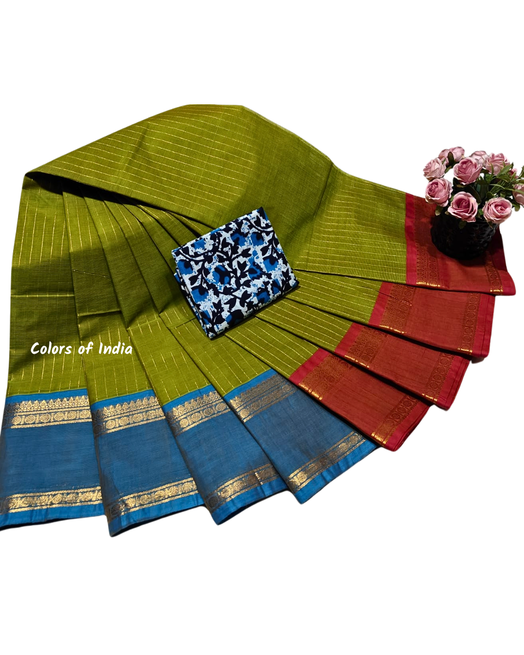 Authentic Kanchi Cotton Saree , Perfect for Every Occasion