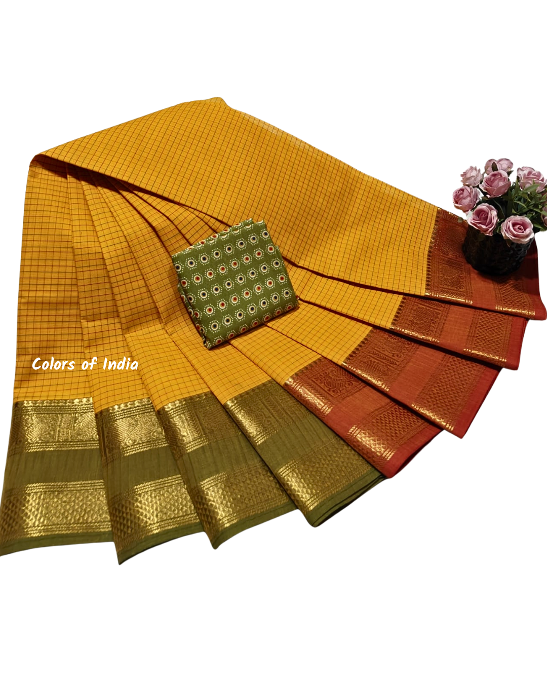 Authentic Kanchi Cotton Saree , Perfect for Every Occasion