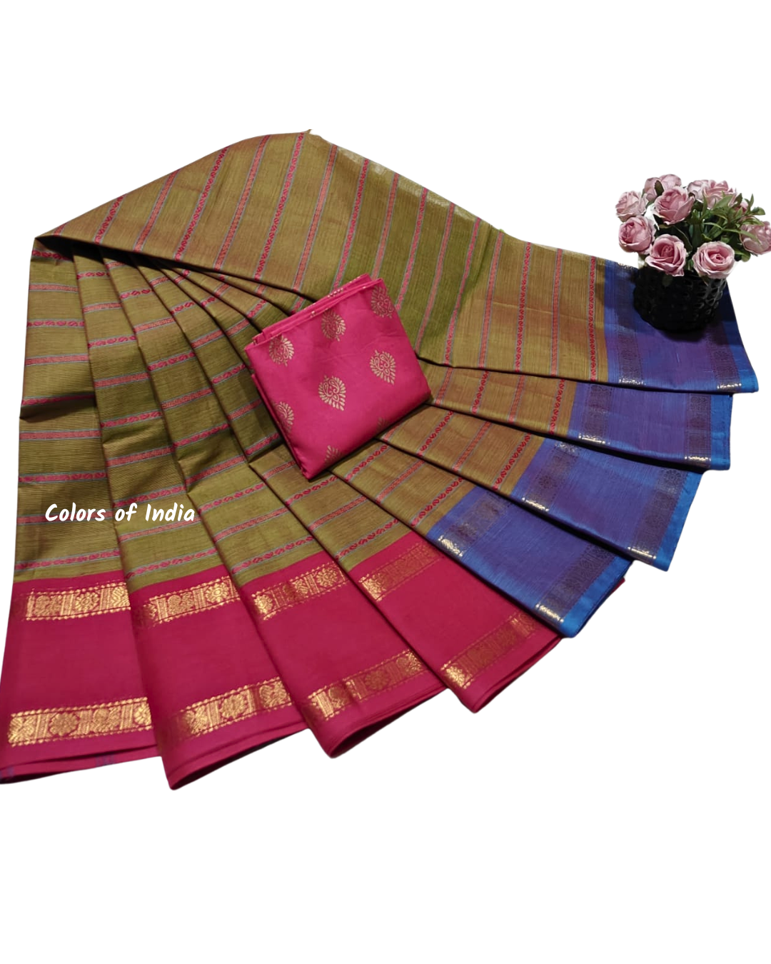 Authentic Kanchi Cotton Saree , Perfect for Every Occasion