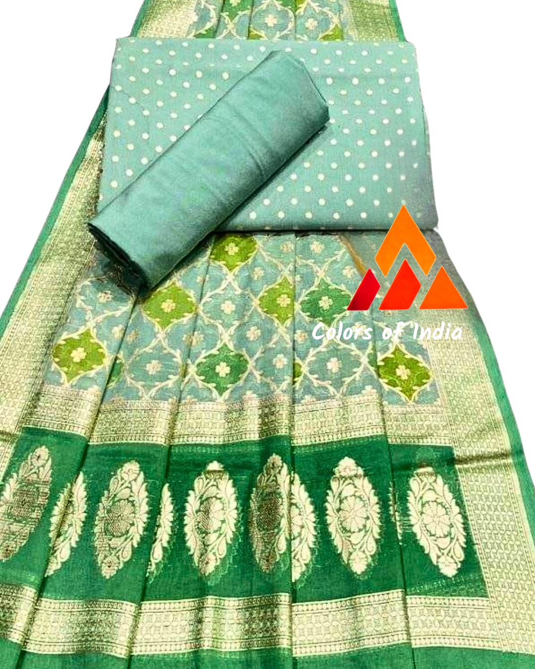 Summer party wear chanderi cotton dress material