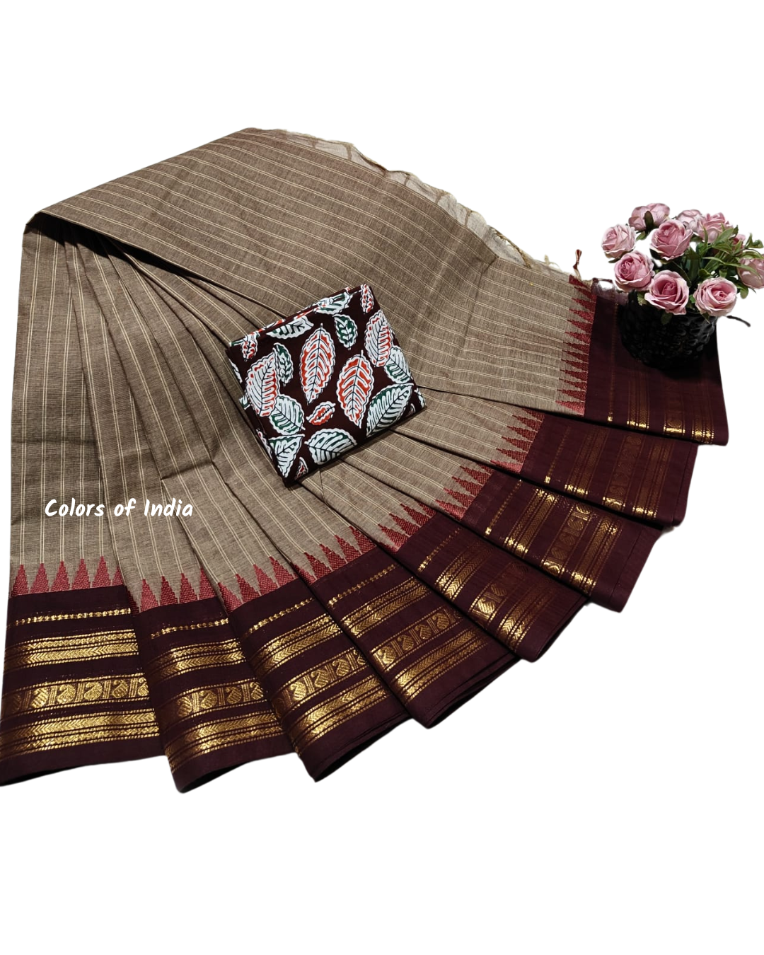 Authentic Kanchi Cotton Saree , Perfect for Every Occasion