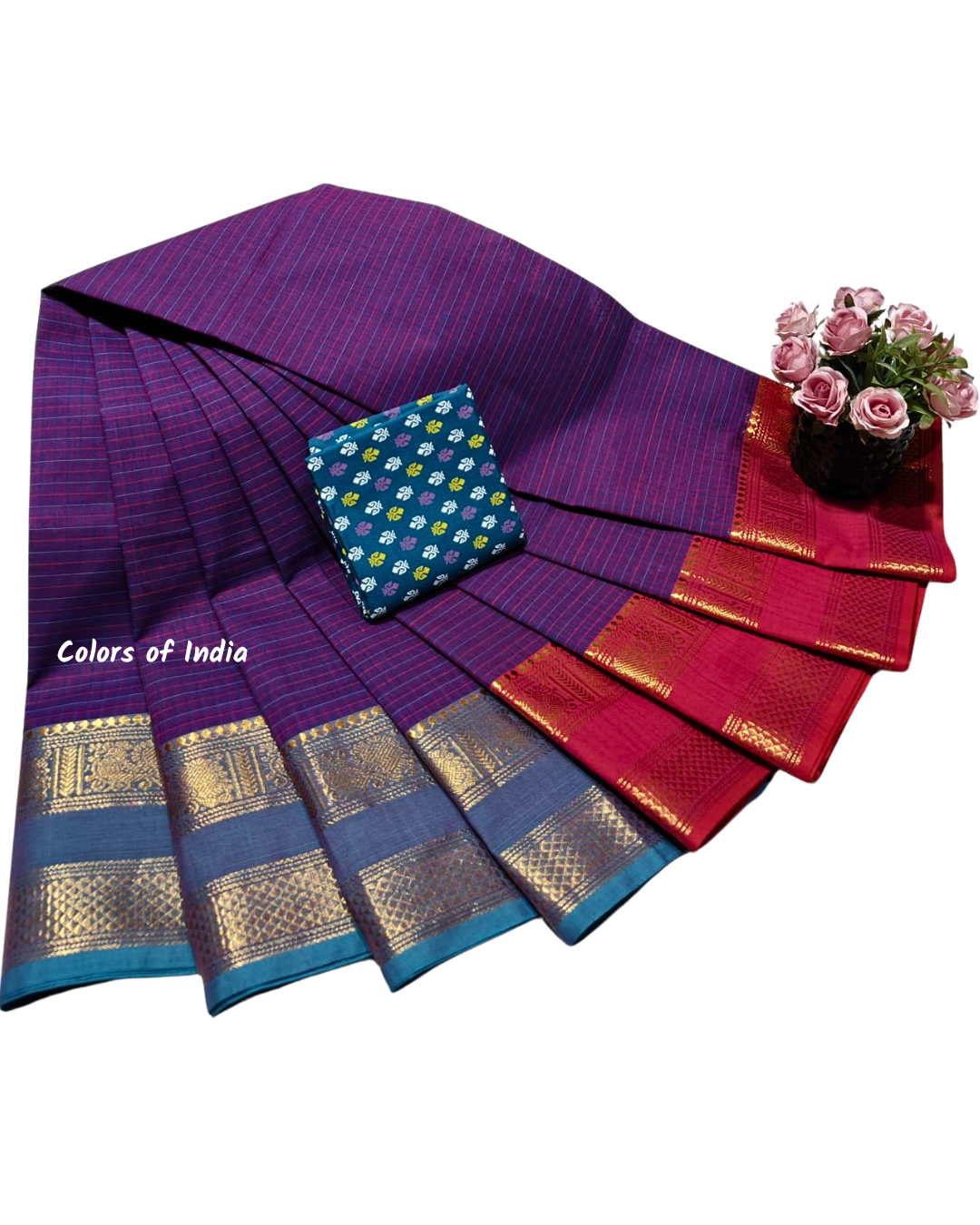 Authentic Kanchi Cotton Saree , Perfect for Every Occasion