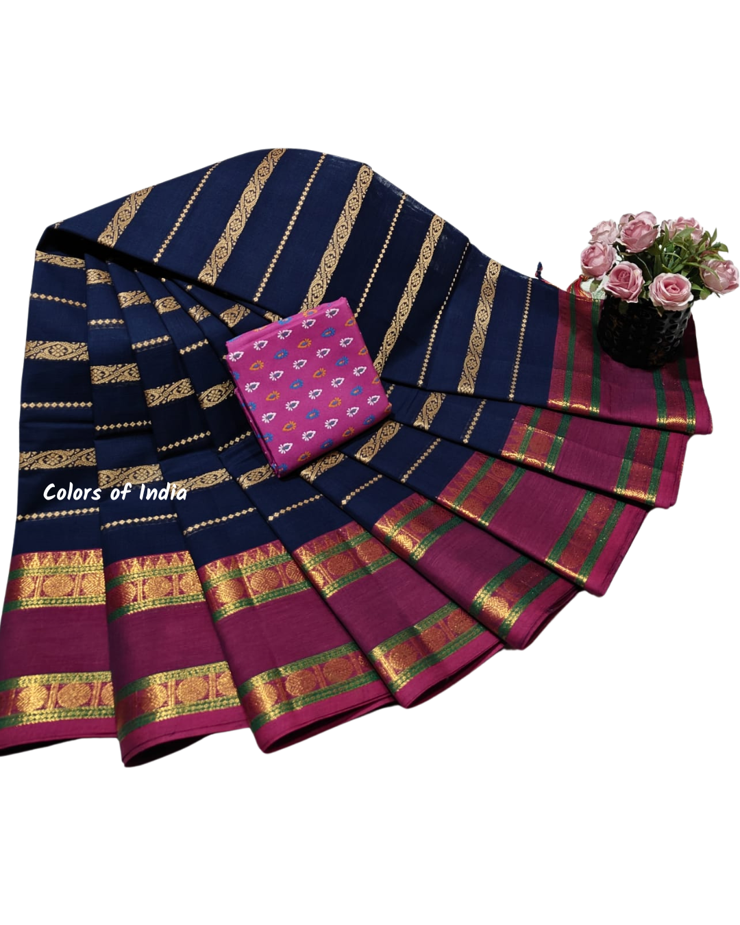 Authentic Kanchi Cotton Saree , Perfect for Every Occasion