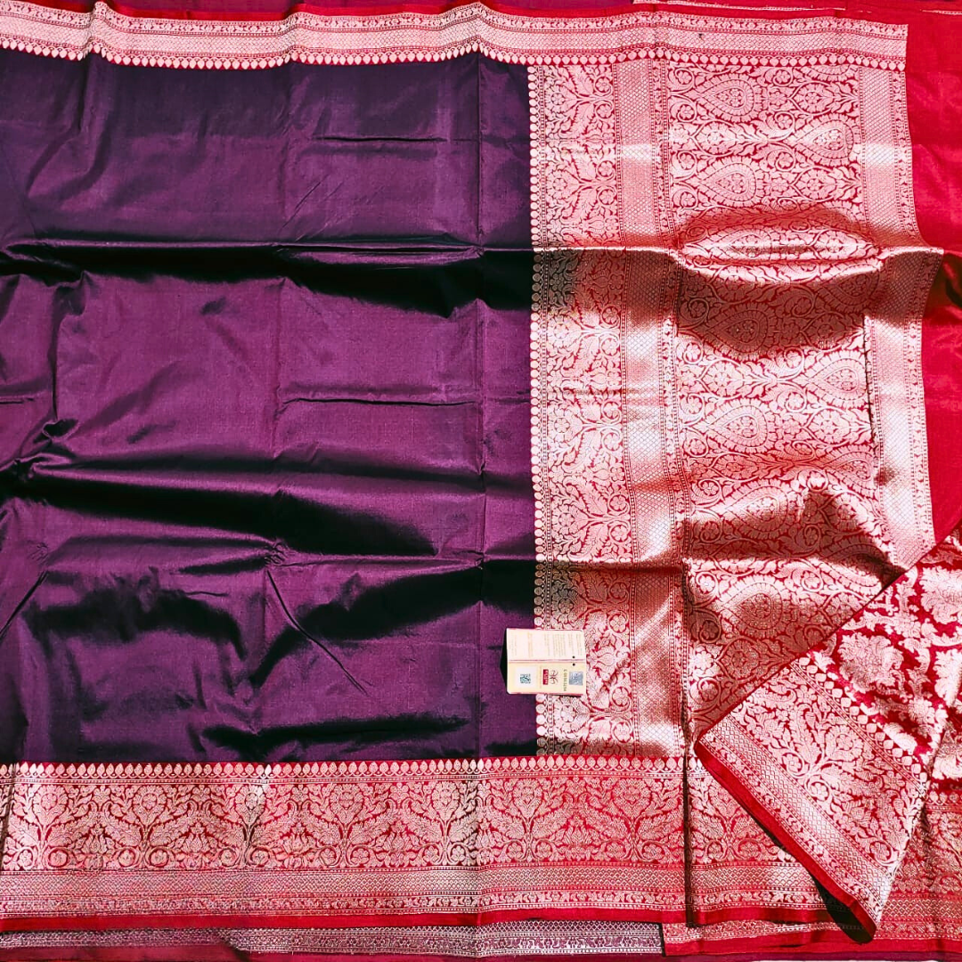 Pure Banarasi Silk Saree for Wedding | Handwoven Bridal Saree | Indian Traditional Saree SILK MARK CERTIFIED