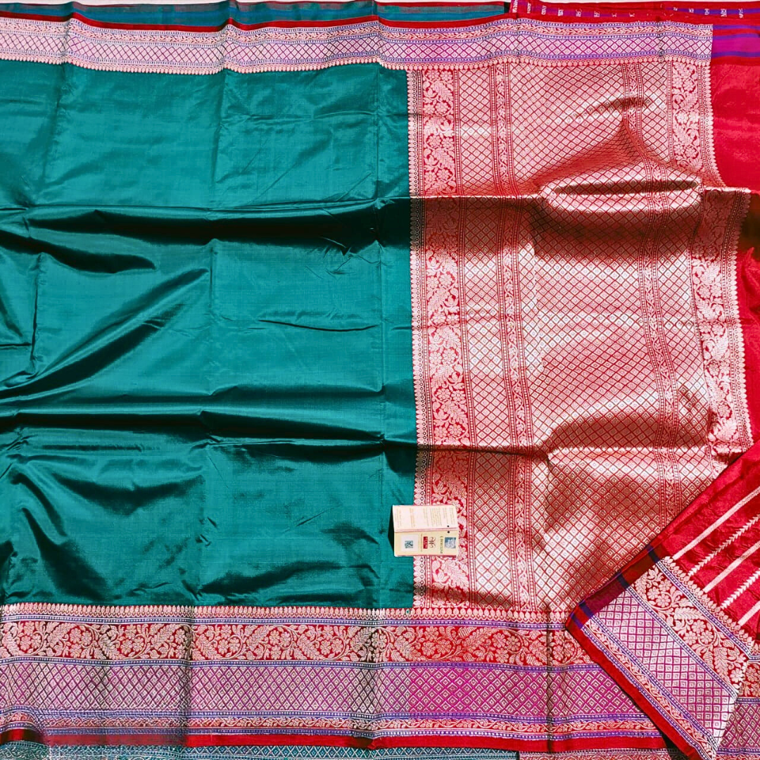 Pure Banarasi Silk Saree for Wedding | Handwoven Bridal Saree | Indian Traditional Saree SILK MARK CERTIFIED