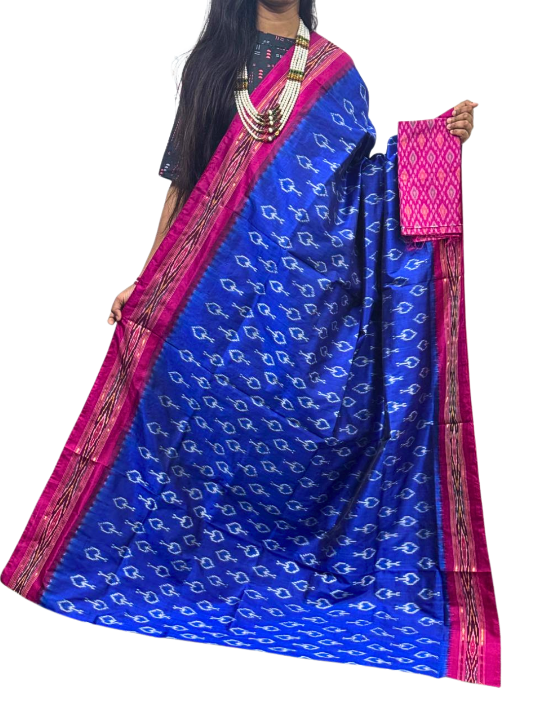 Authentic Ikat Silk Saree | Traditional Ethnic Saree for Weddings & Festivals