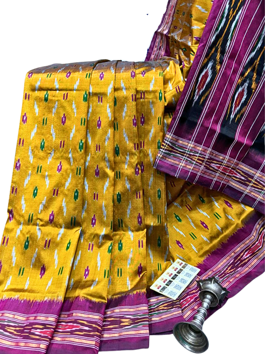 Authentic Ikat Silk Saree | Traditional Ethnic Saree for Weddings & Festivals