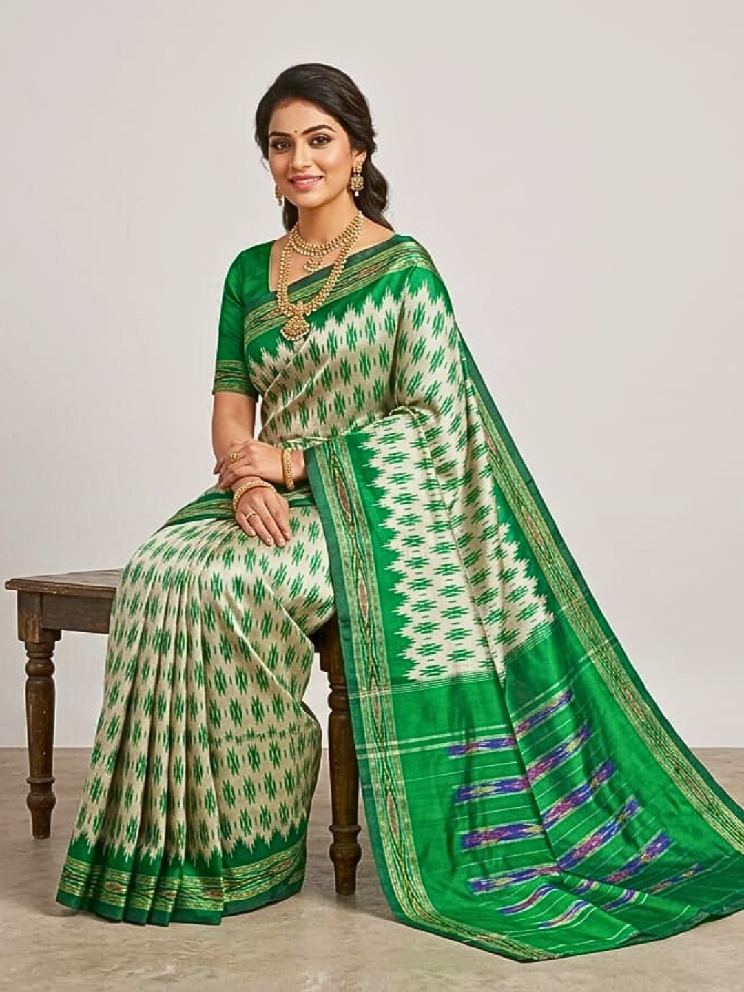 Authentic Ikat Silk Saree | Pure Handloom Silk Saree | Festive & Occasion Wear Saree