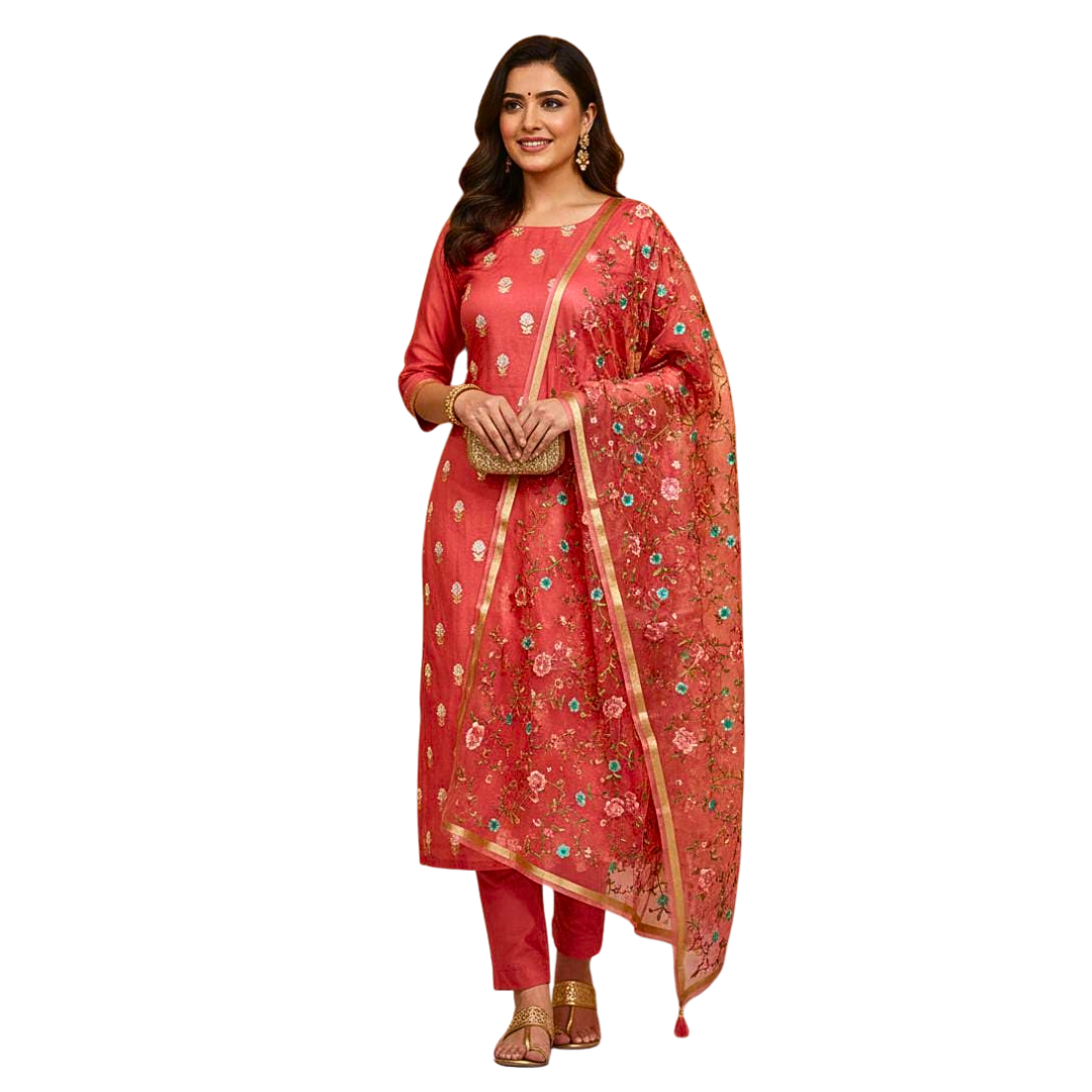 Elegant Summer Wear Chanderi Cotton Salwar Suit for Women