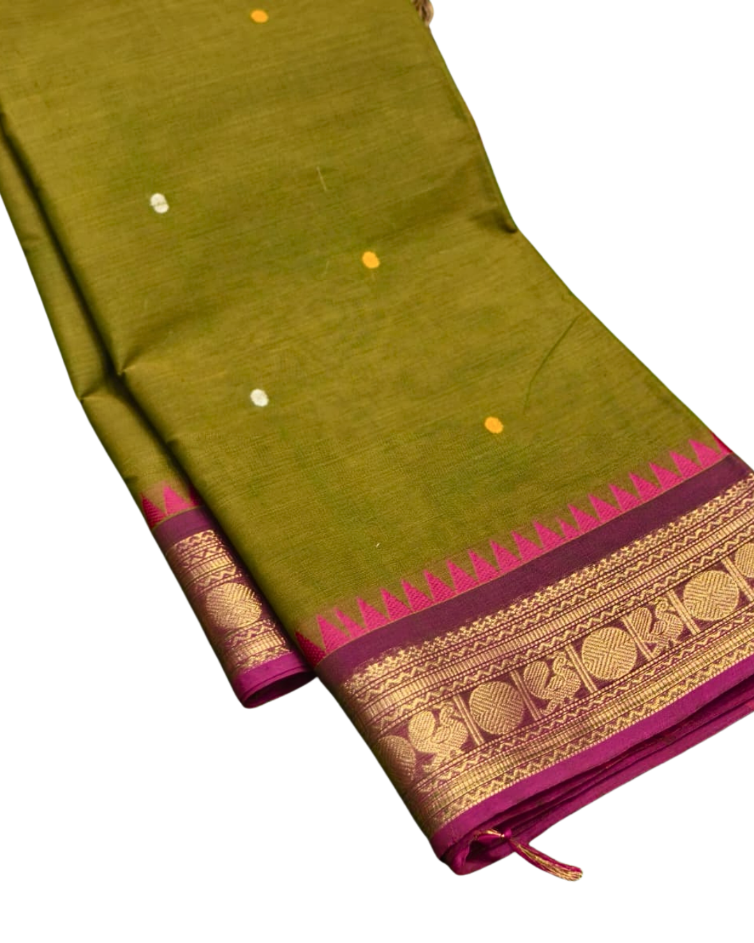 Traditional Kanchi Cotton Saree | Summer-Friendly Saree with Matching Blouse