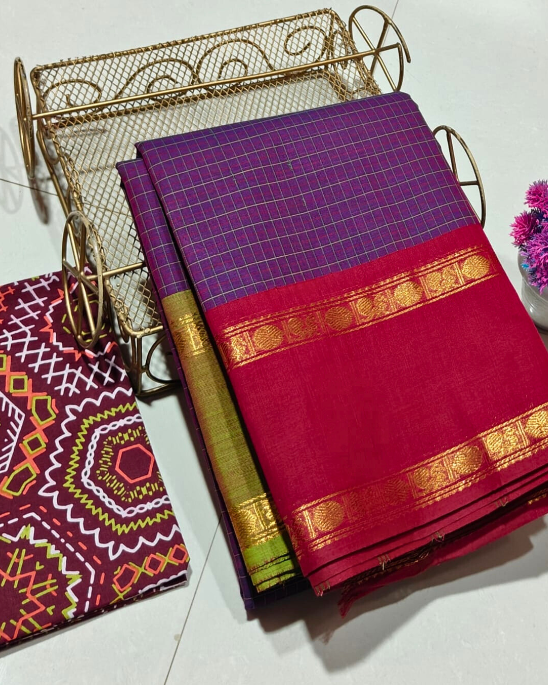 100% Pure Kanchi Cotton Saree | Summer Wear Cotton Saree | Handloom Saree with Blouse | Soft & Comfortable
