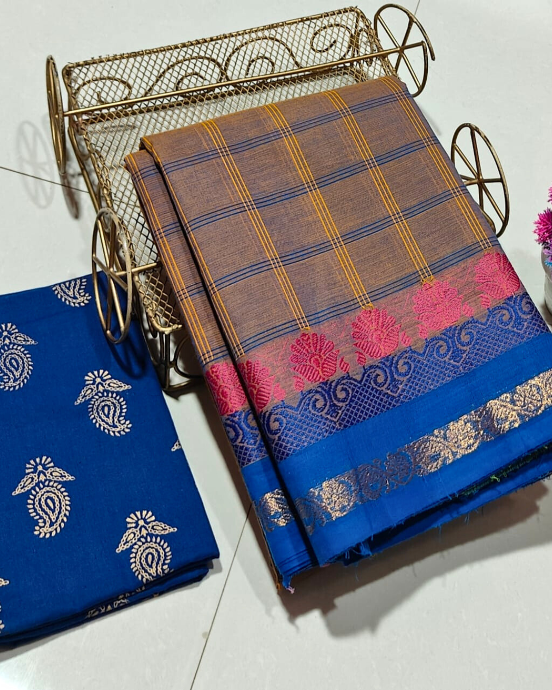 100% Pure Kanchi Cotton Saree | Summer Wear Cotton Saree | Handloom Saree with Blouse | Soft & Comfortable