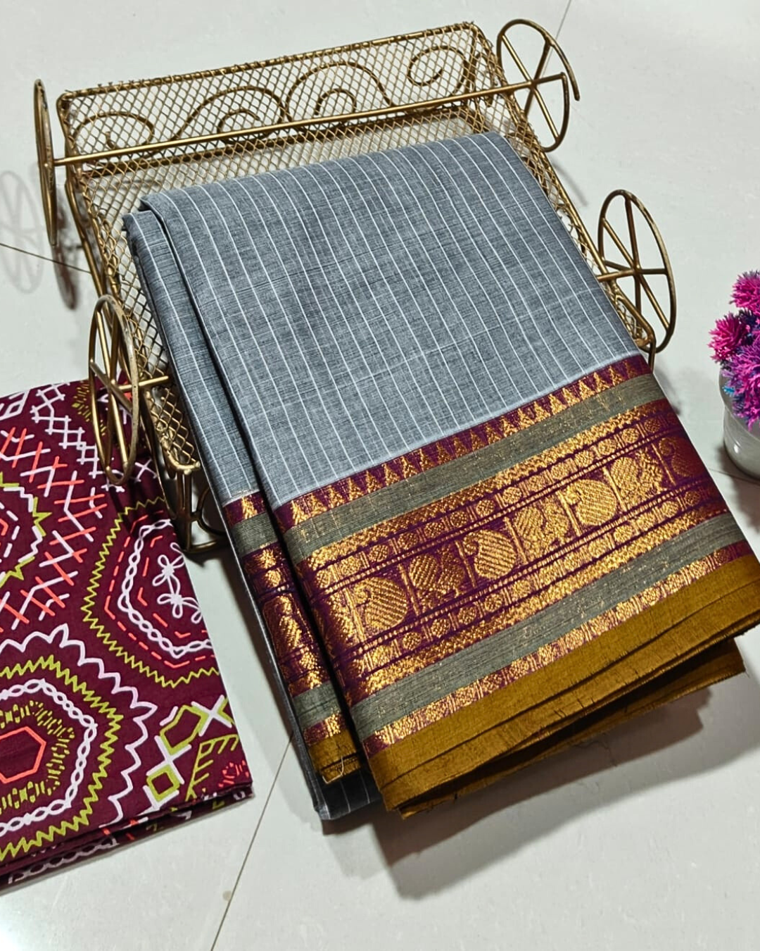 100% Pure Kanchi Cotton Saree | Summer Wear Cotton Saree | Handloom Saree with Blouse | Soft & Comfortable