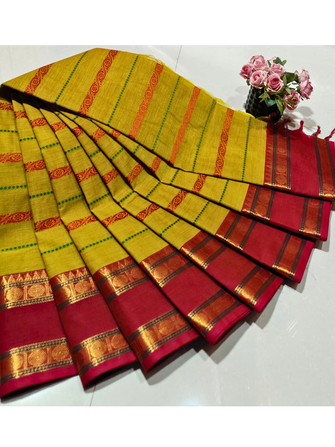 Soft Cotton Sarees | Pure Handloom Cotton Sarees for Women | Summer Festive Saree with Blouse