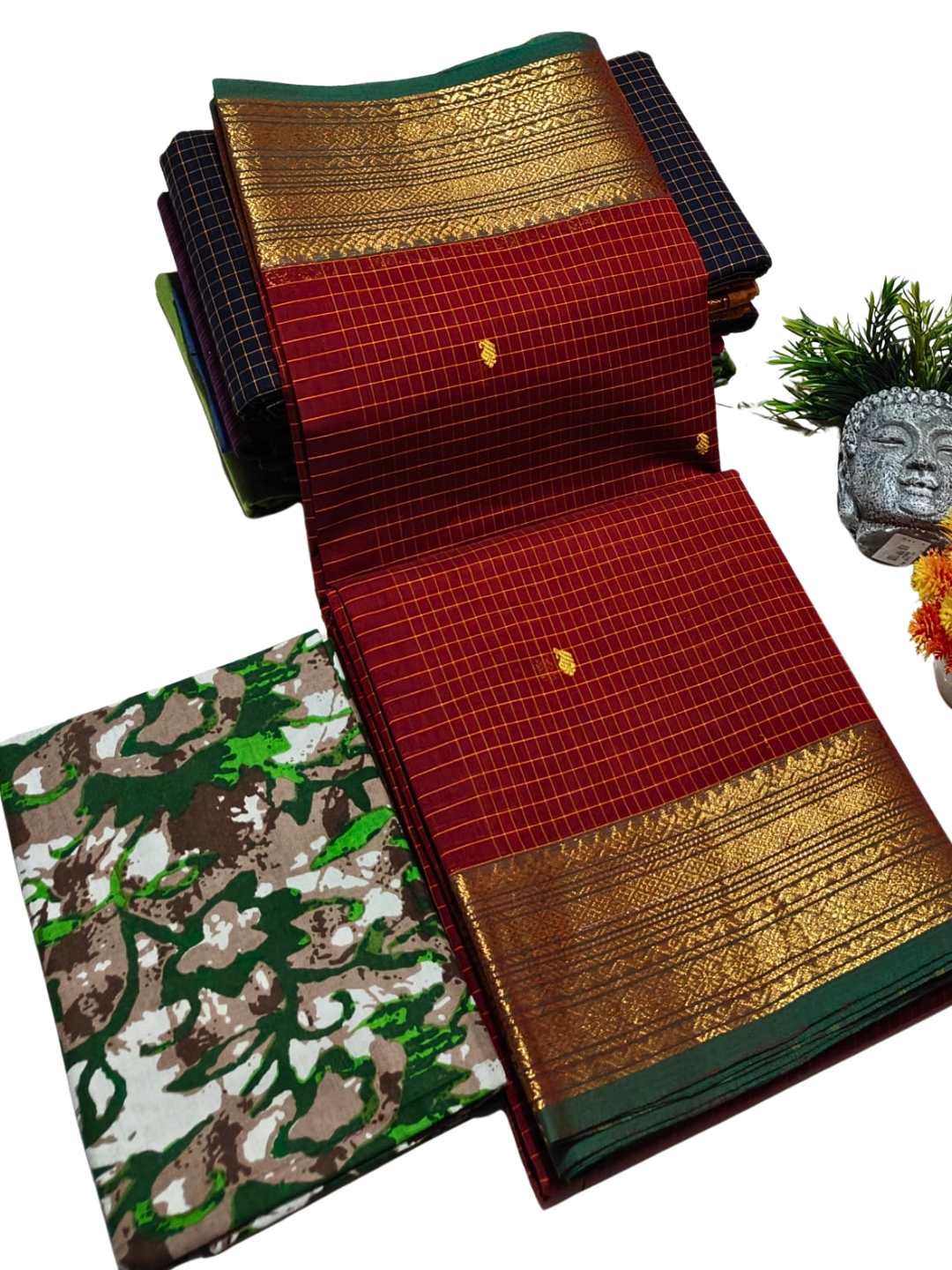 Soft Cotton Sarees | Pure Handloom Cotton Sarees for Women | Summer Festive Saree with Blouse