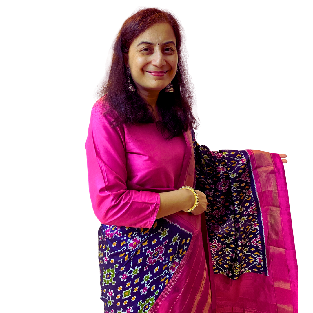 Navy blue silk dupatta , Festive Pure Silk Ikat Dupatta , Handmade Wedding & Party Wear Stole, SILK MARK CERTIFIED