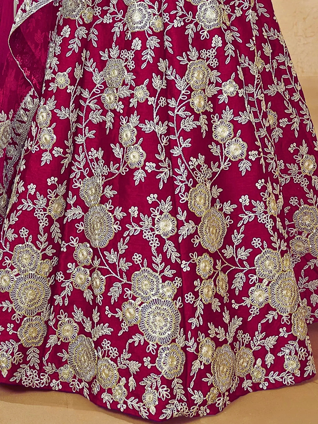 Cherry Pink Classic Indian Lehenga Choli – Perfect Attire for Weddings & Special Events