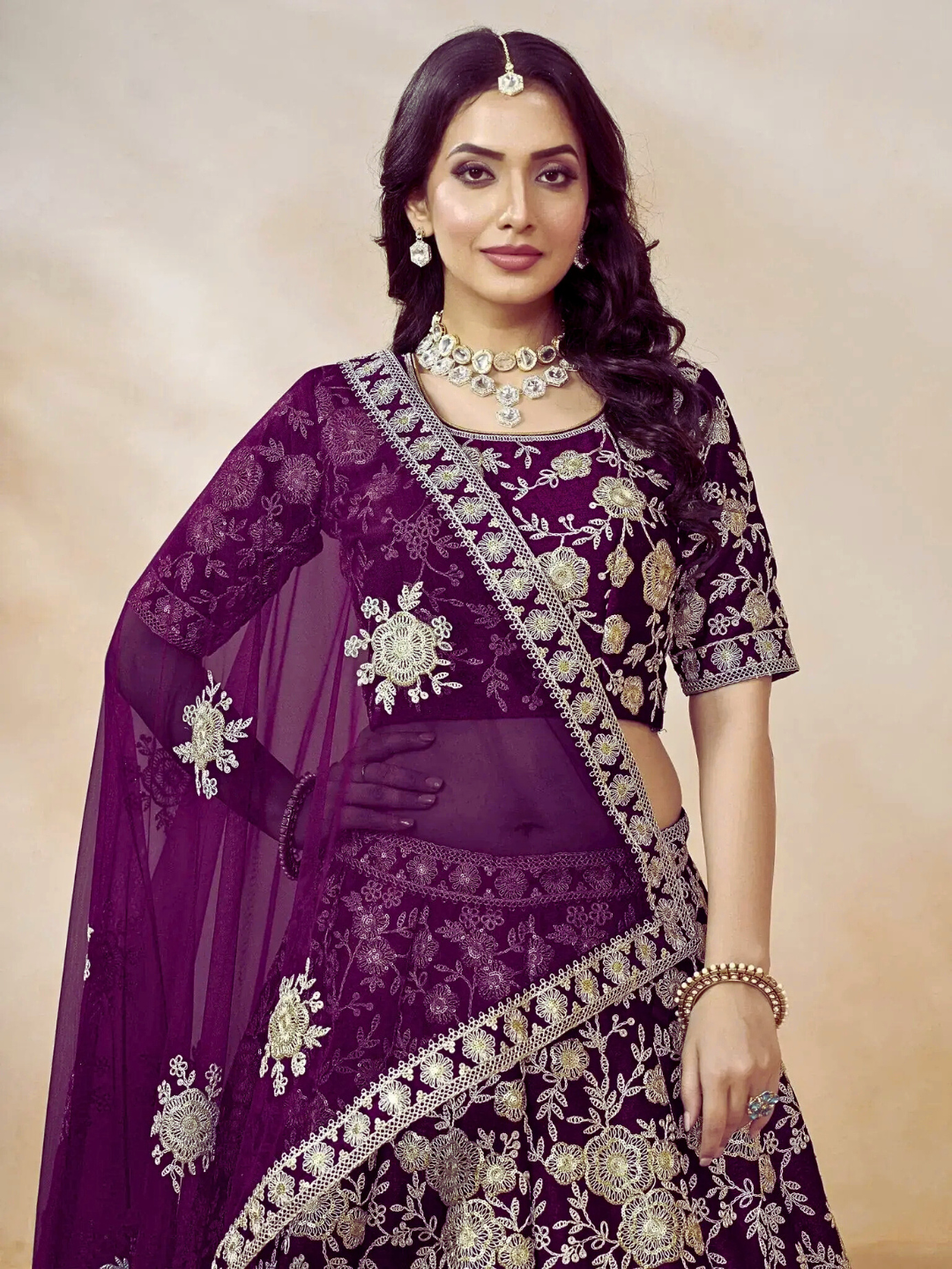 Purple Classic Indian Lehenga Choli – Perfect Attire for Weddings & Special Events