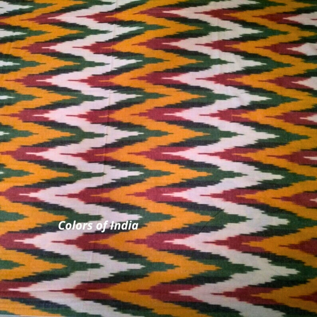 Multicolor Handloom Ikat Bedcover with Pillow Covers | Soft 100% Cotton Bedding